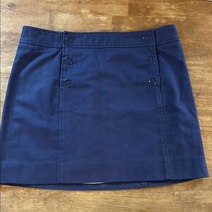 NWT Tsesay Skirt   Size 4 Navy Blue Snap Button-Detail Skirt